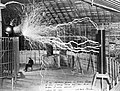 Nikola Tesla's laboratory in Colorado Springs circa 1900.